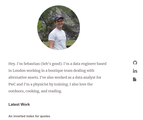 The old version of sebstrug.com