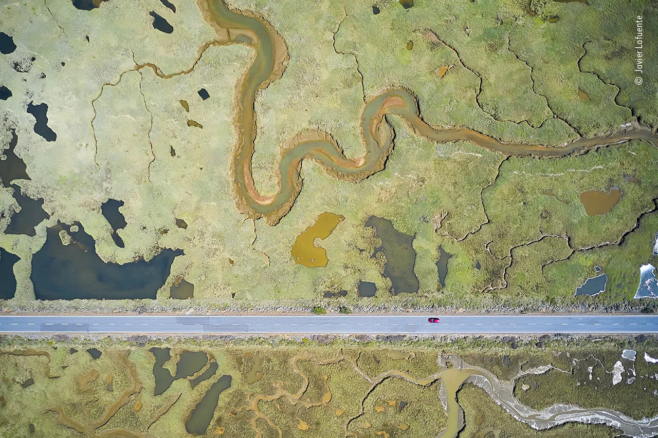 A scar across the wetlands